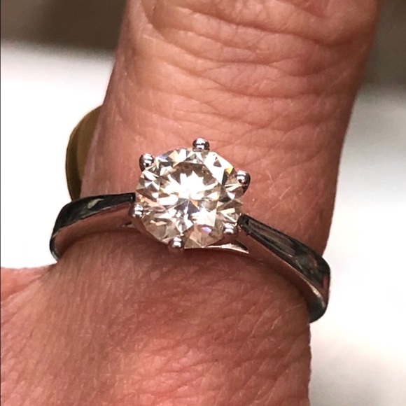 Certified 14k Gold 1 Carat Diamond Solitaire Engagement Ring ~ Bridal / Wedding - Picture 4 of 13